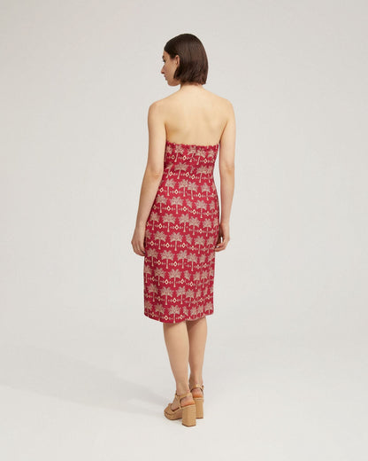 Scala Strapless Printed Dress