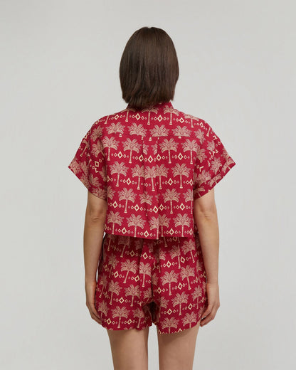 Lottie Printed Crop Shirt