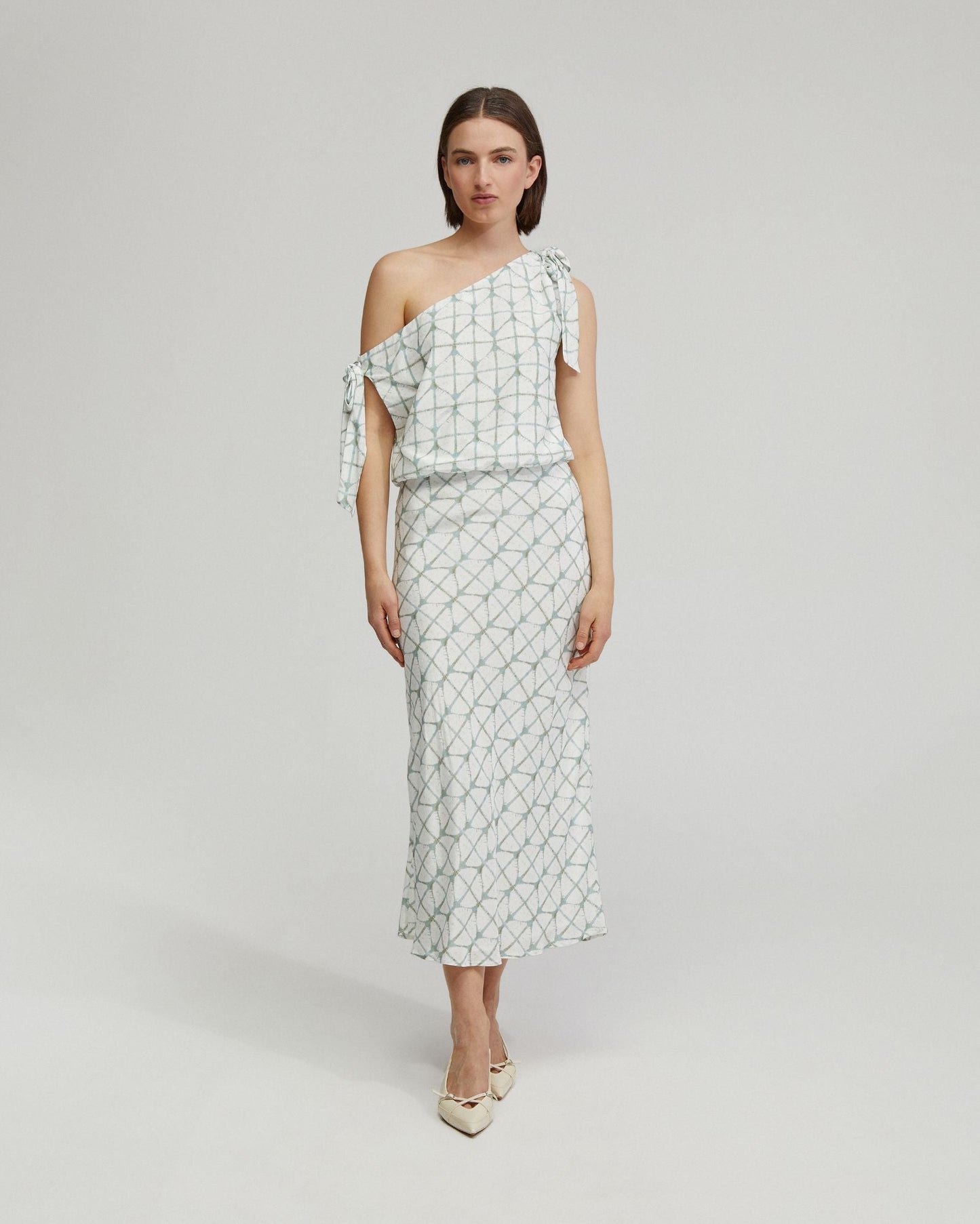 Sandy Printed Tie Up Top