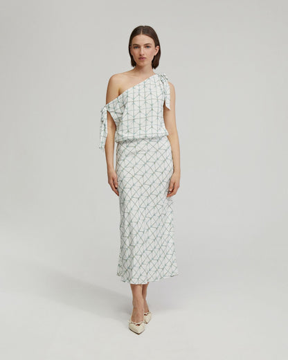 Sandy Printed Tie Up Top