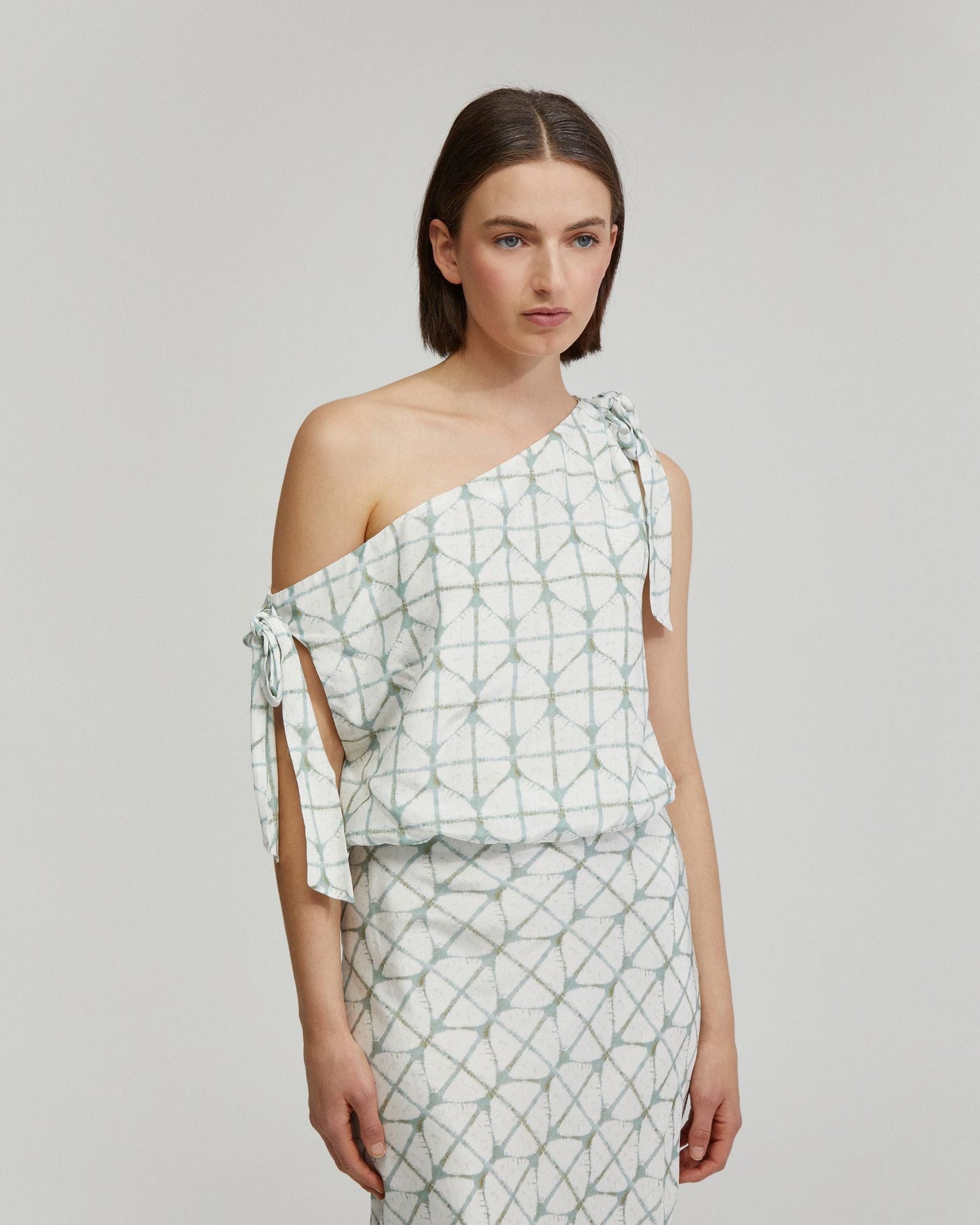 Sandy Printed Tie Up Top