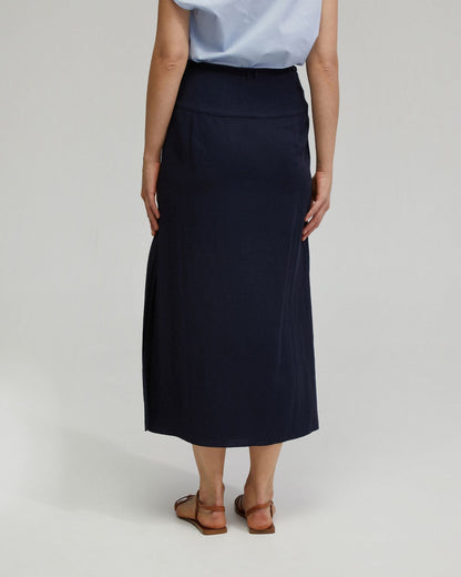 Rose Linen Blend Skirt