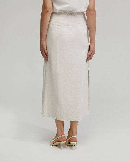 Rose Linen Blend Skirt
