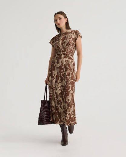 Charlotte Printed Twill Dress