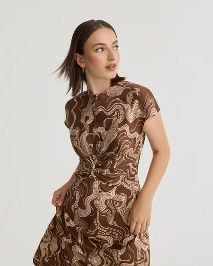 Charlotte Printed Twill Dress