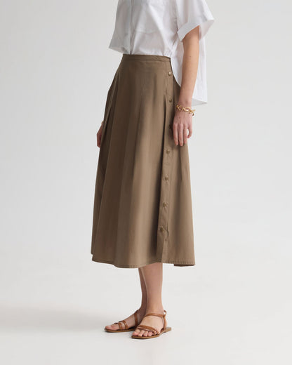 Harlow Snap Midi Skirt
