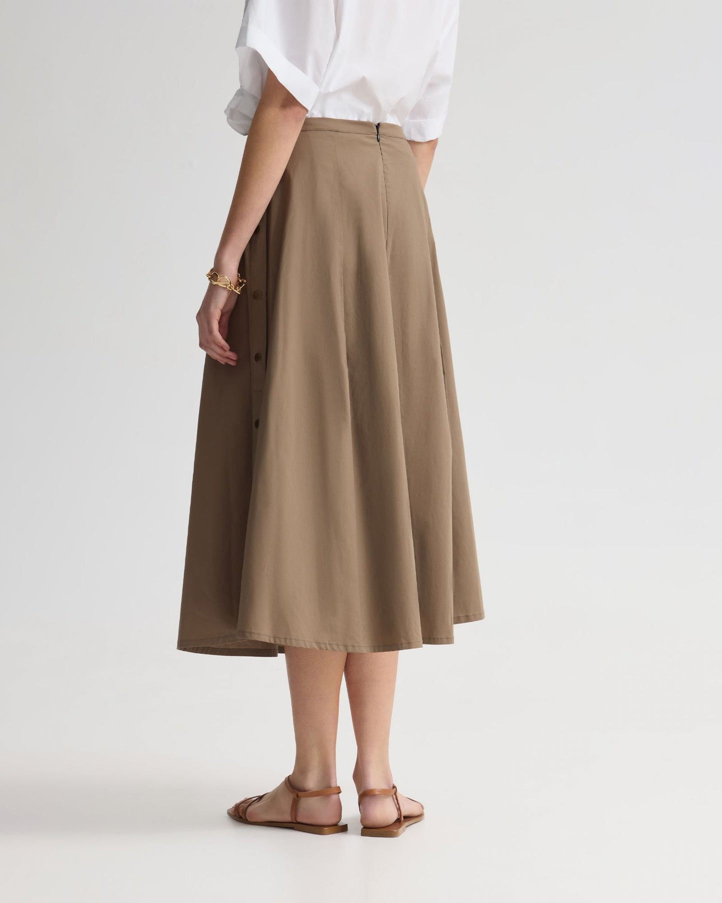 Harlow Snap Midi Skirt