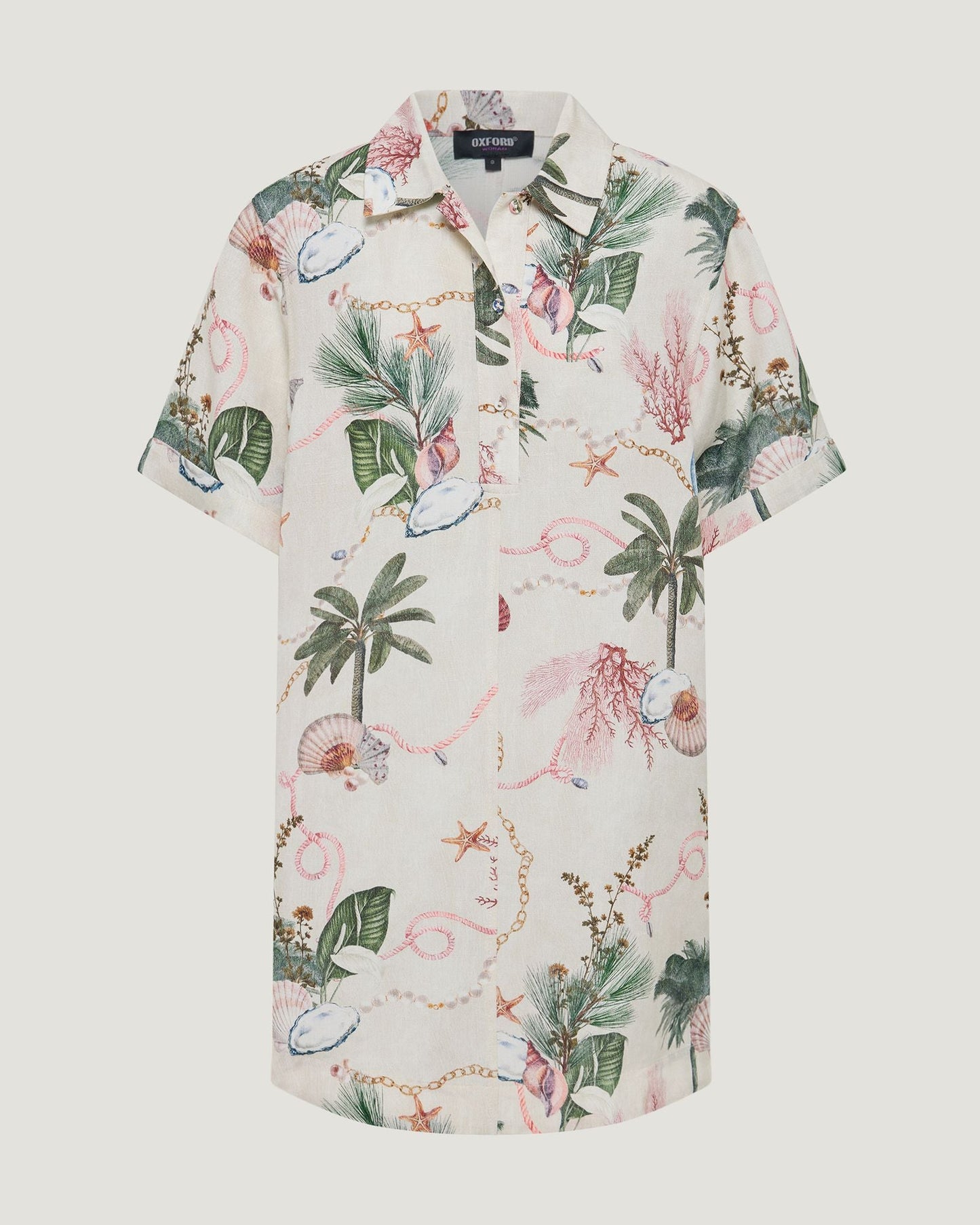 Milos Printed Linen Mini Dress