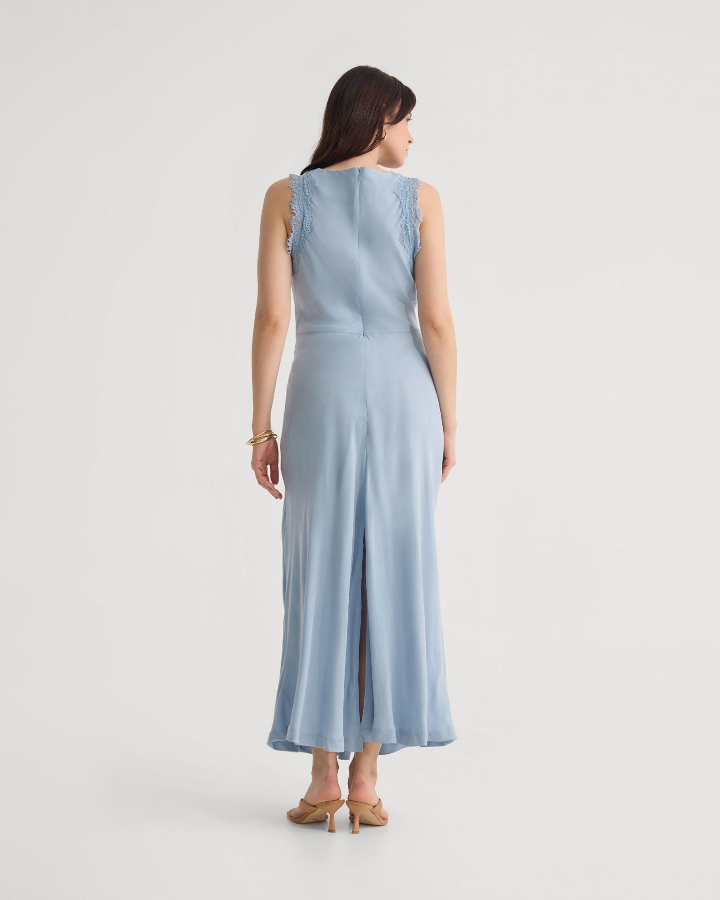 Camilla Cupro Lace Trim Dress