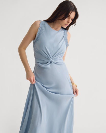 Camilla Cupro Lace Trim Dress