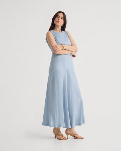 Camilla Cupro Lace Trim Dress