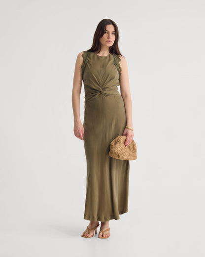 Camilla Cupro Lace Trim Dress