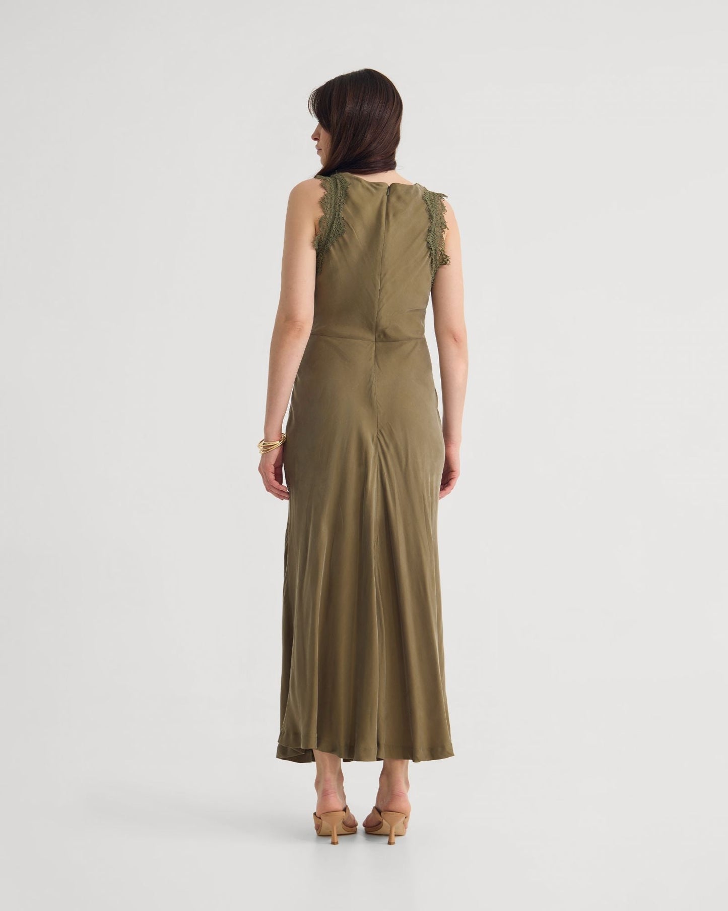 Camilla Cupro Lace Trim Dress