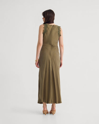 Camilla Cupro Lace Trim Dress