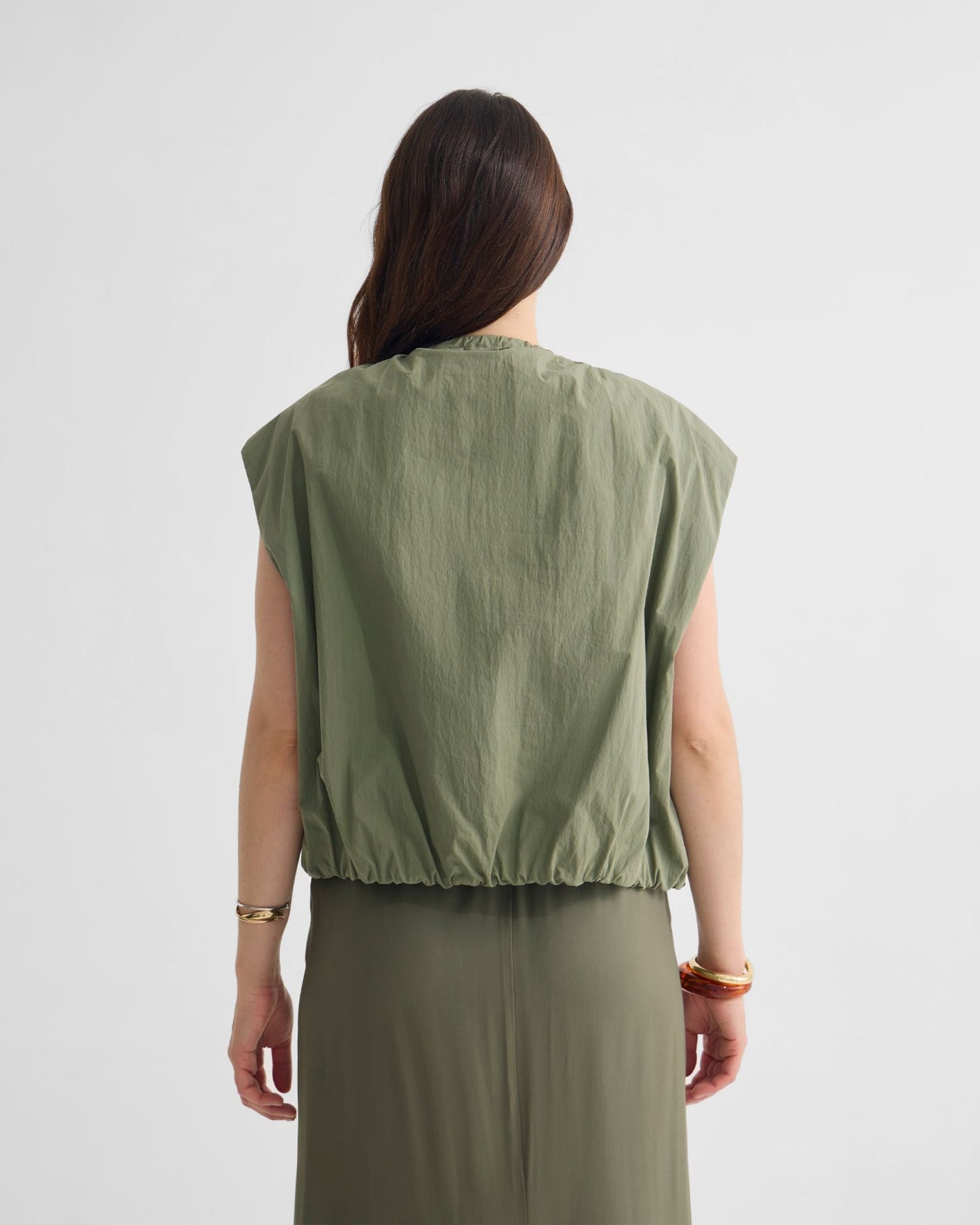 Katie Sleevless Bomber Jacket