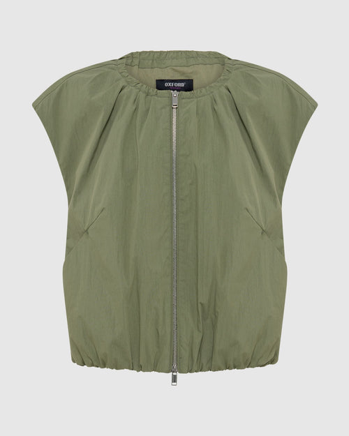 Katie Sleevless Bomber Jacket