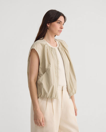 Katie Sleevless Bomber Jacket