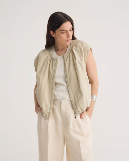 Katie Sleevless Bomber Jacket