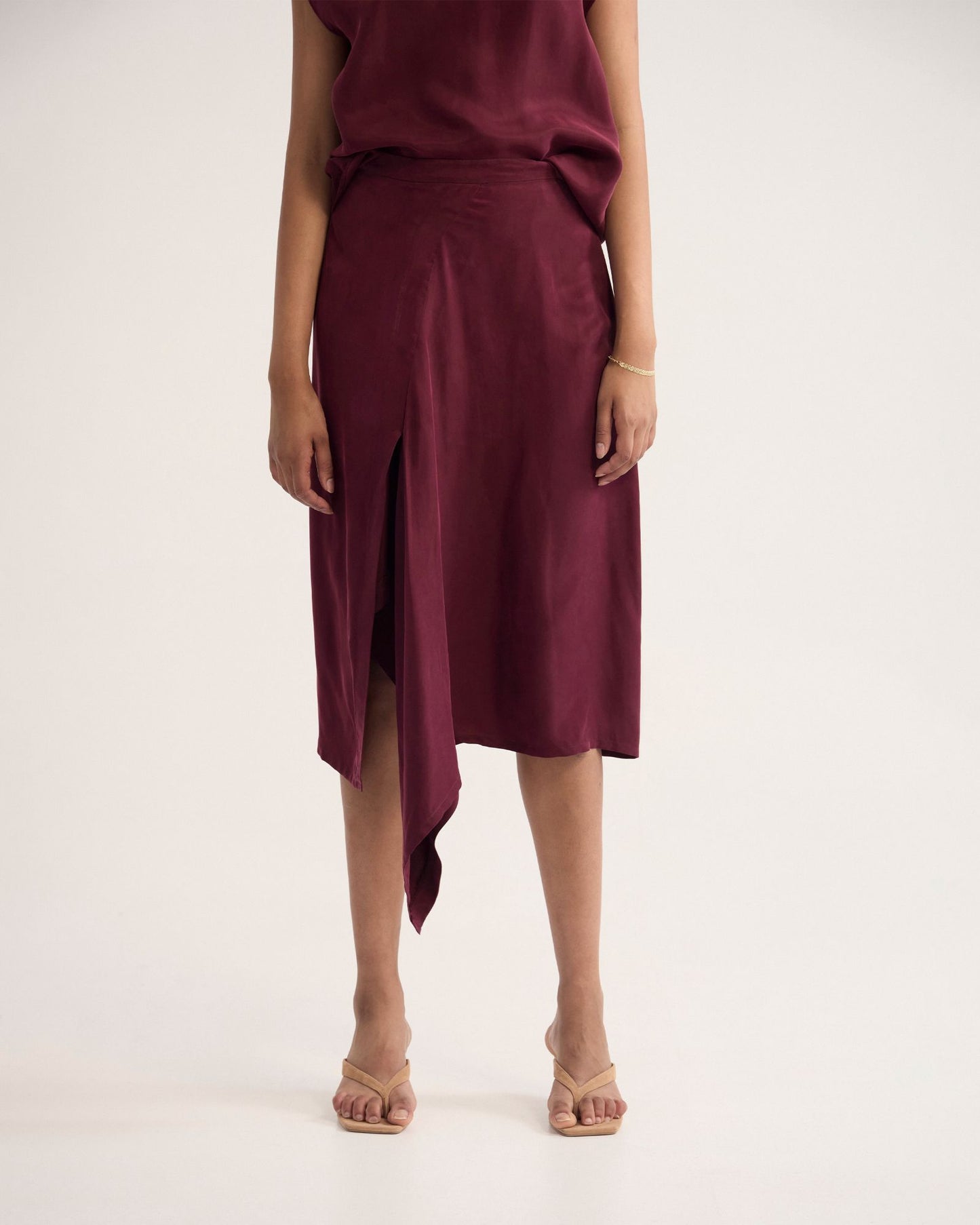 Ronja Cupro Draped Skirt