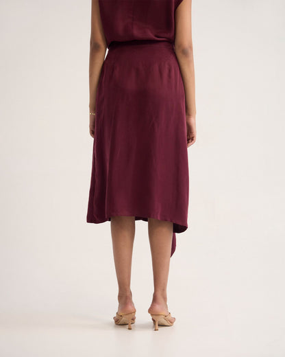 Ronja Cupro Draped Skirt