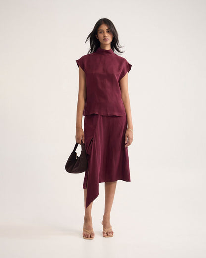 Ronja Cupro Draped Skirt