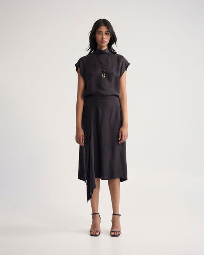 Ronja Cupro Draped Skirt