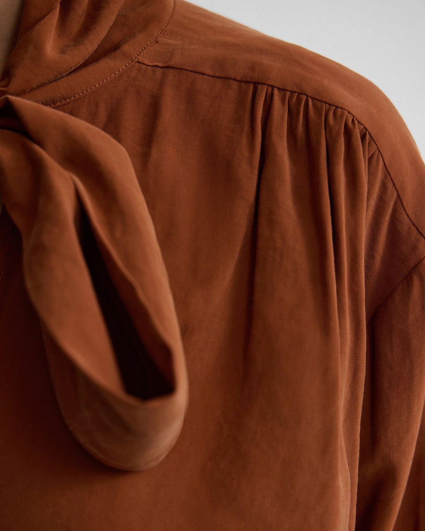 Jenna Rayon Blend Scarf Neck Top