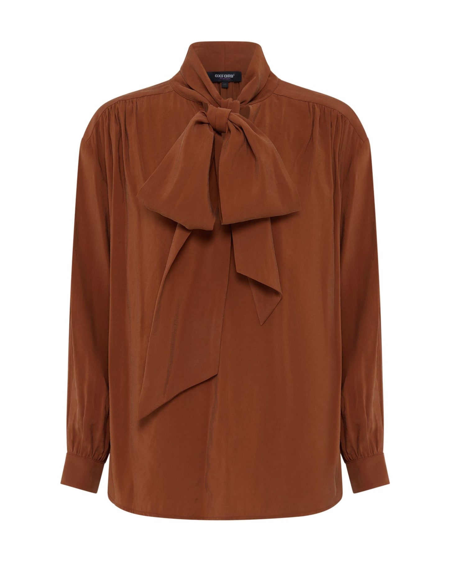 Jenna Rayon Blend Scarf Neck Top