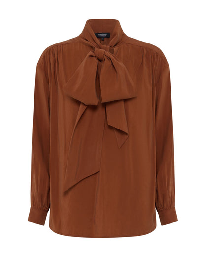 Jenna Rayon Blend Scarf Neck Top