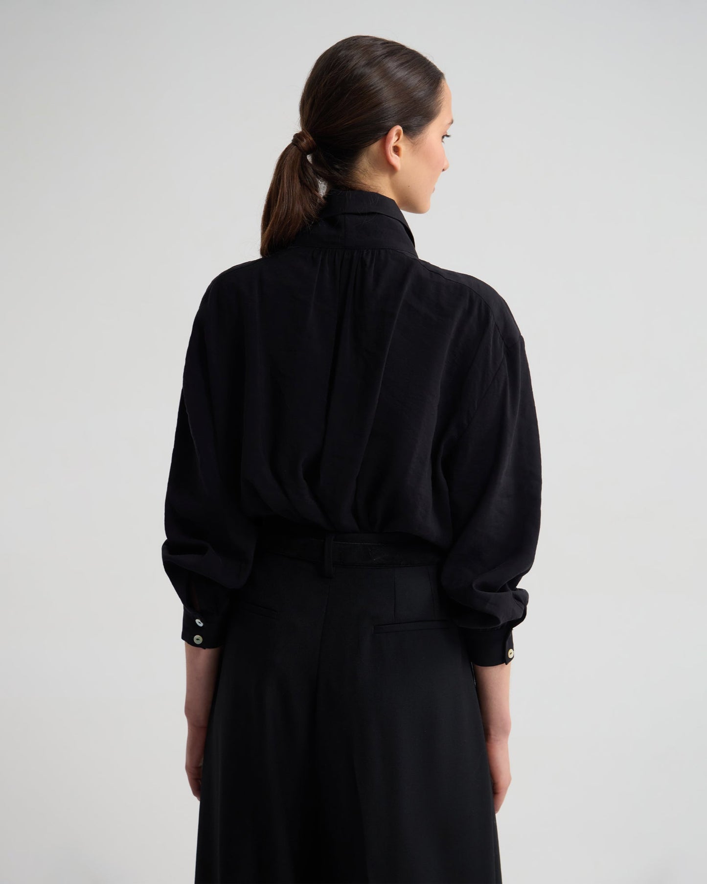Jenna Rayon Blend Scarf Neck Top