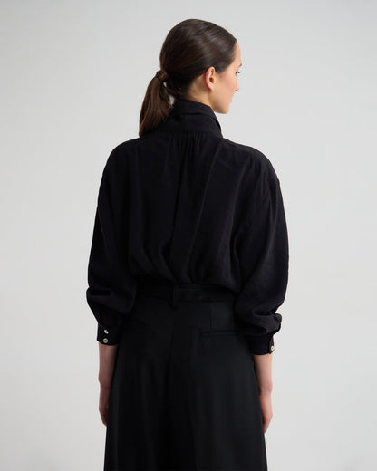 Jenna Rayon Blend Scarf Neck Top