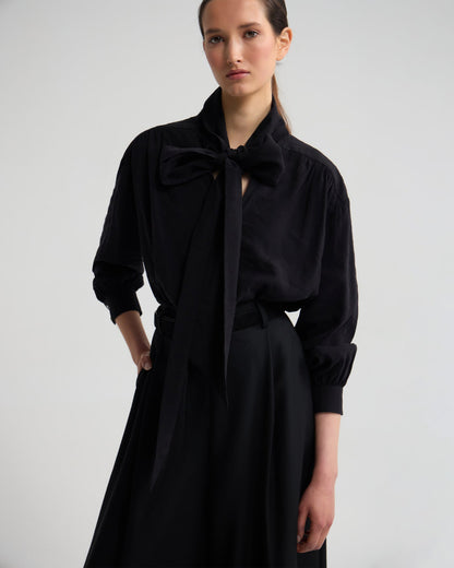 Jenna Rayon Blend Scarf Neck Top