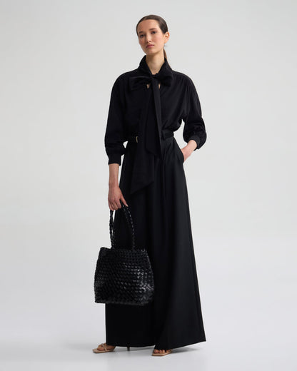 Jenna Rayon Blend Scarf Neck Top