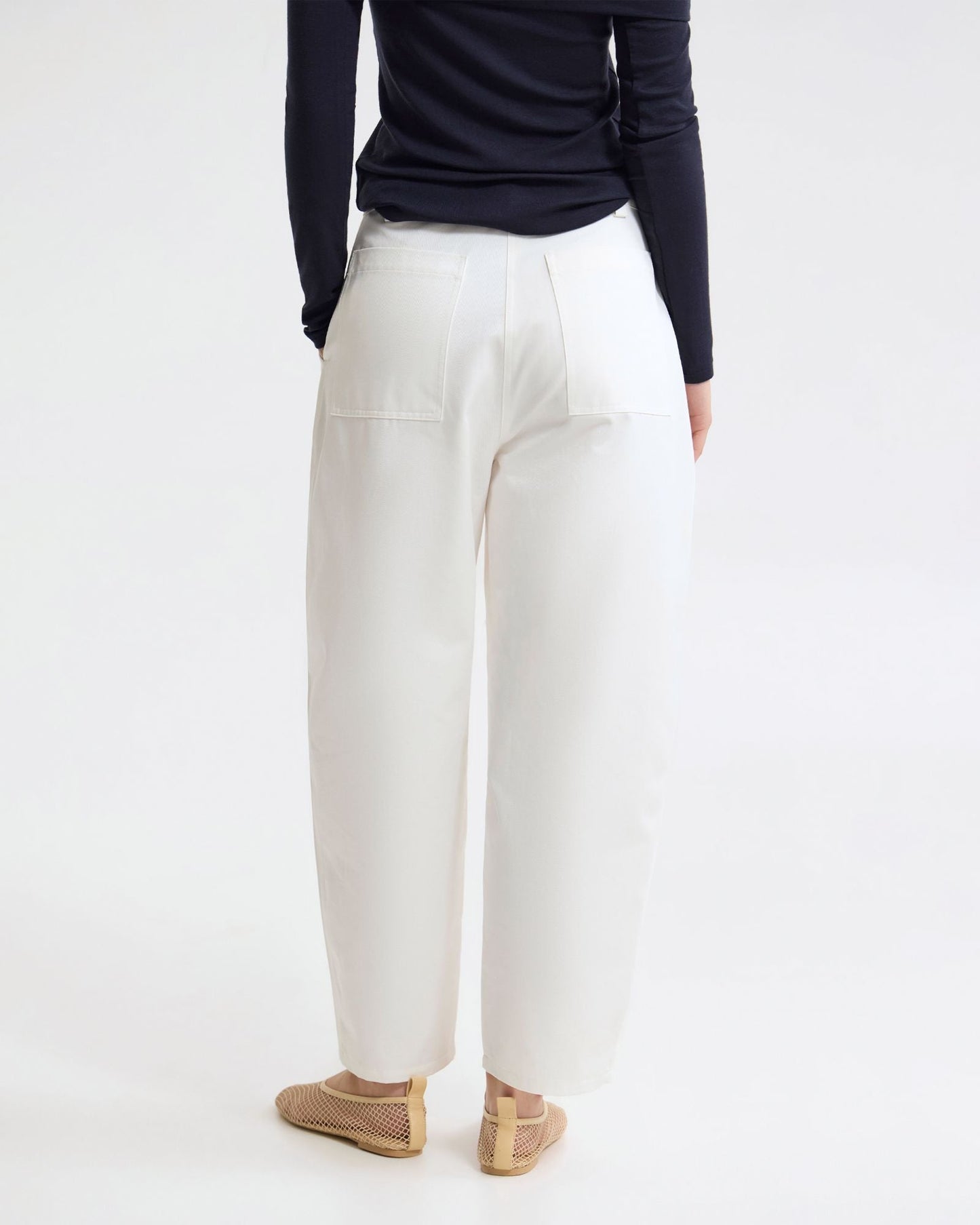 Etta Barrel Leg Cotton Pant