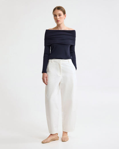 Etta Barrel Leg Cotton Pant