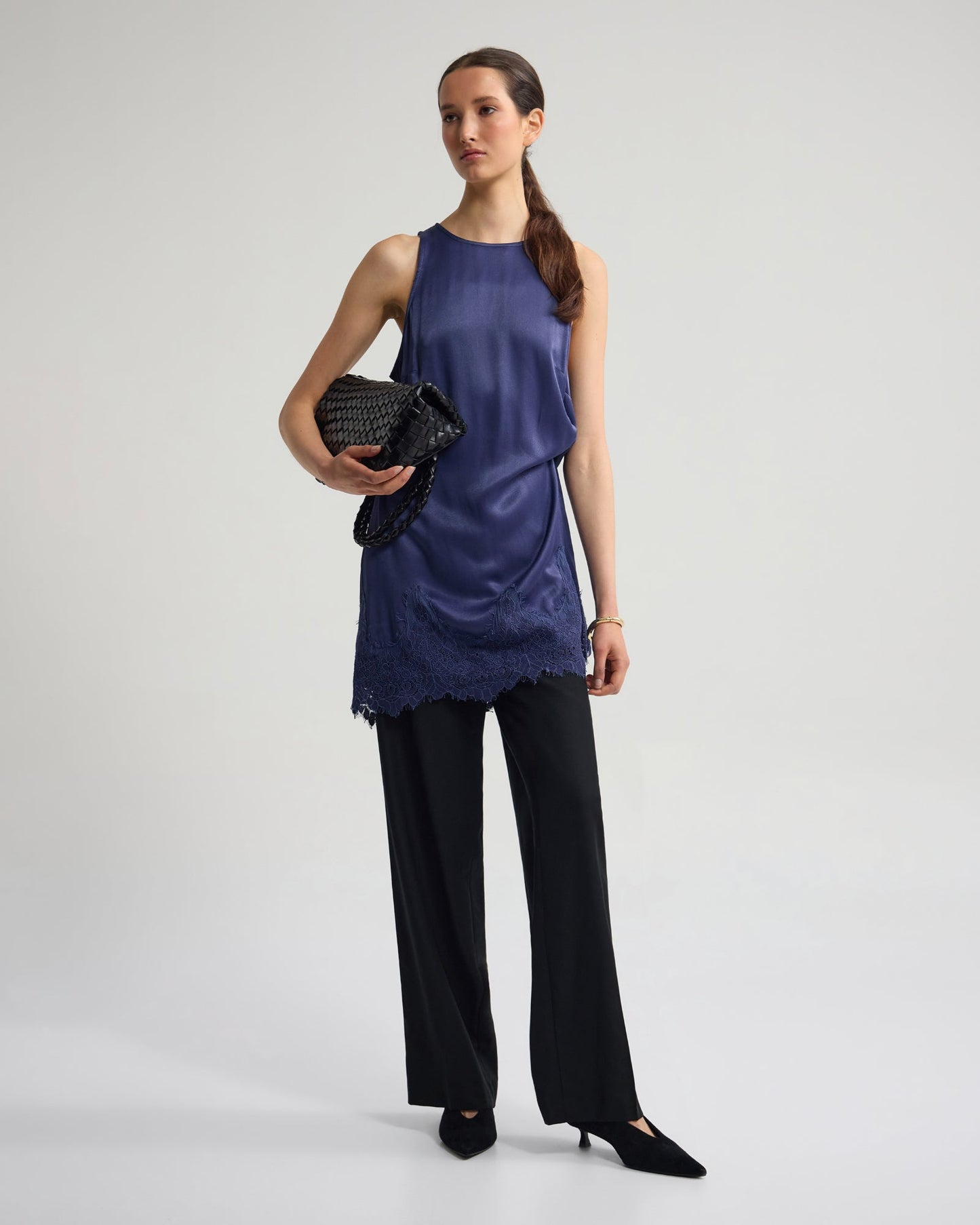 Amber Satin And Lace Dress