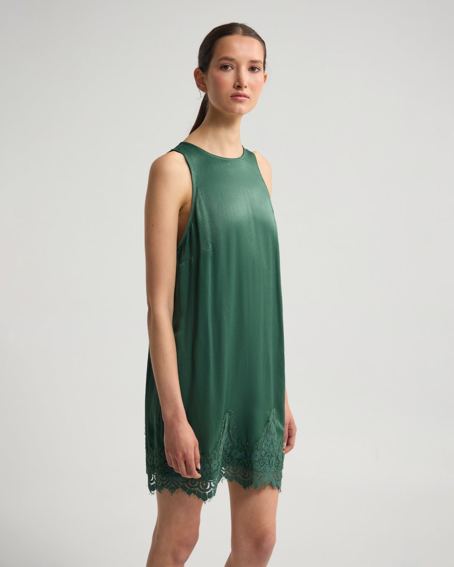 Amber Satin And Lace Dress