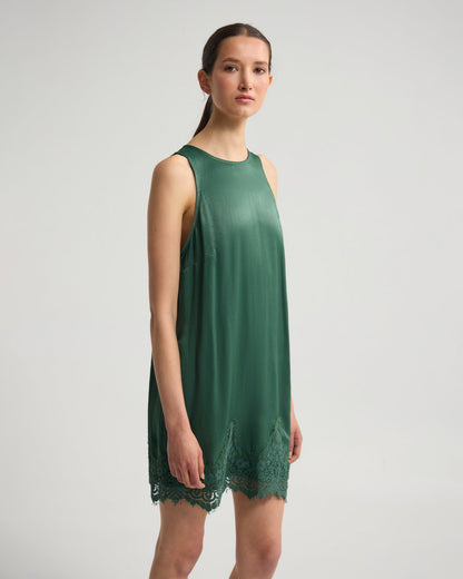 Amber Satin And Lace Dress
