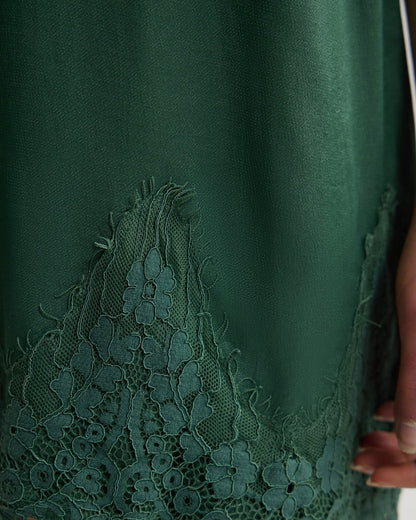 Amber Satin And Lace Dress
