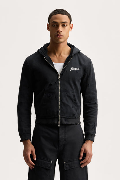 Script Zip Up Hoodie