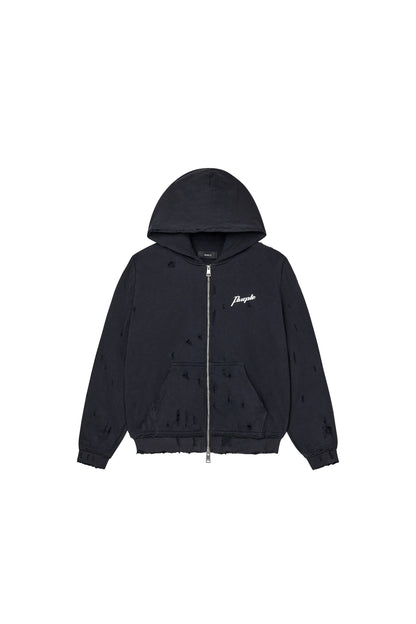Script Zip Up Hoodie