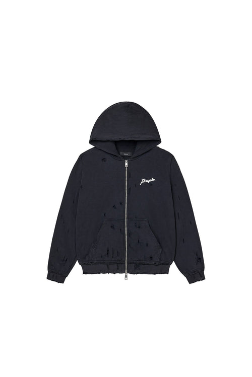 Script Zip Up Hoodie