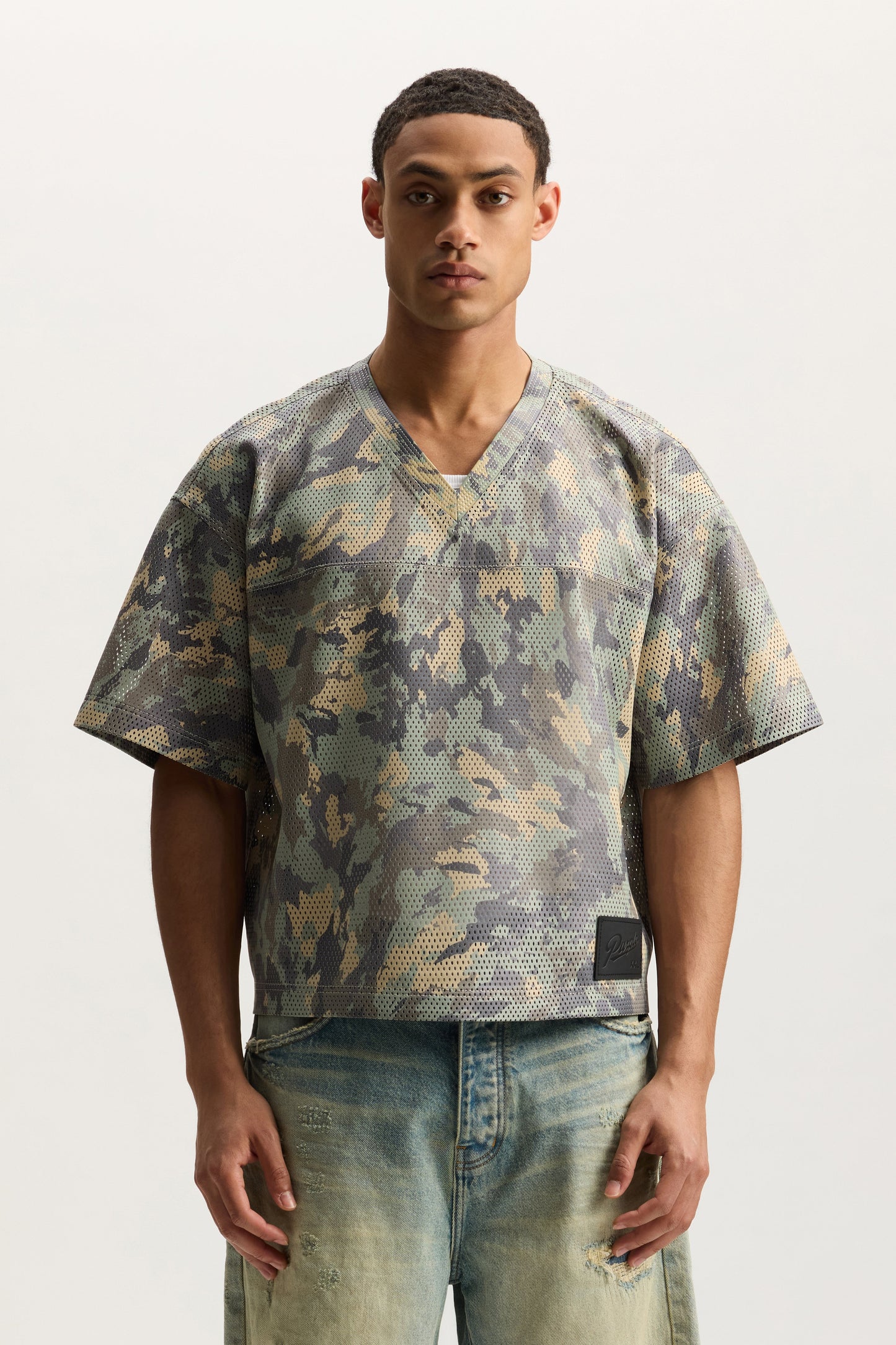 Painted Camo Leather Tee