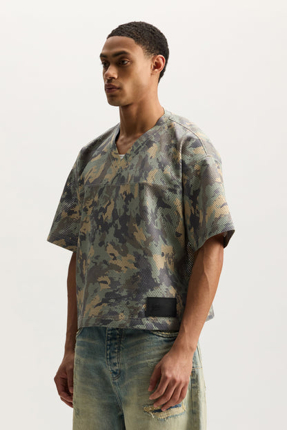 Painted Camo Leather Tee