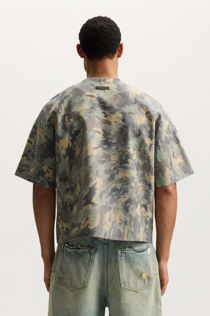 Painted Camo Leather Tee