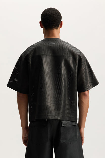 Leather Mesh Tee
