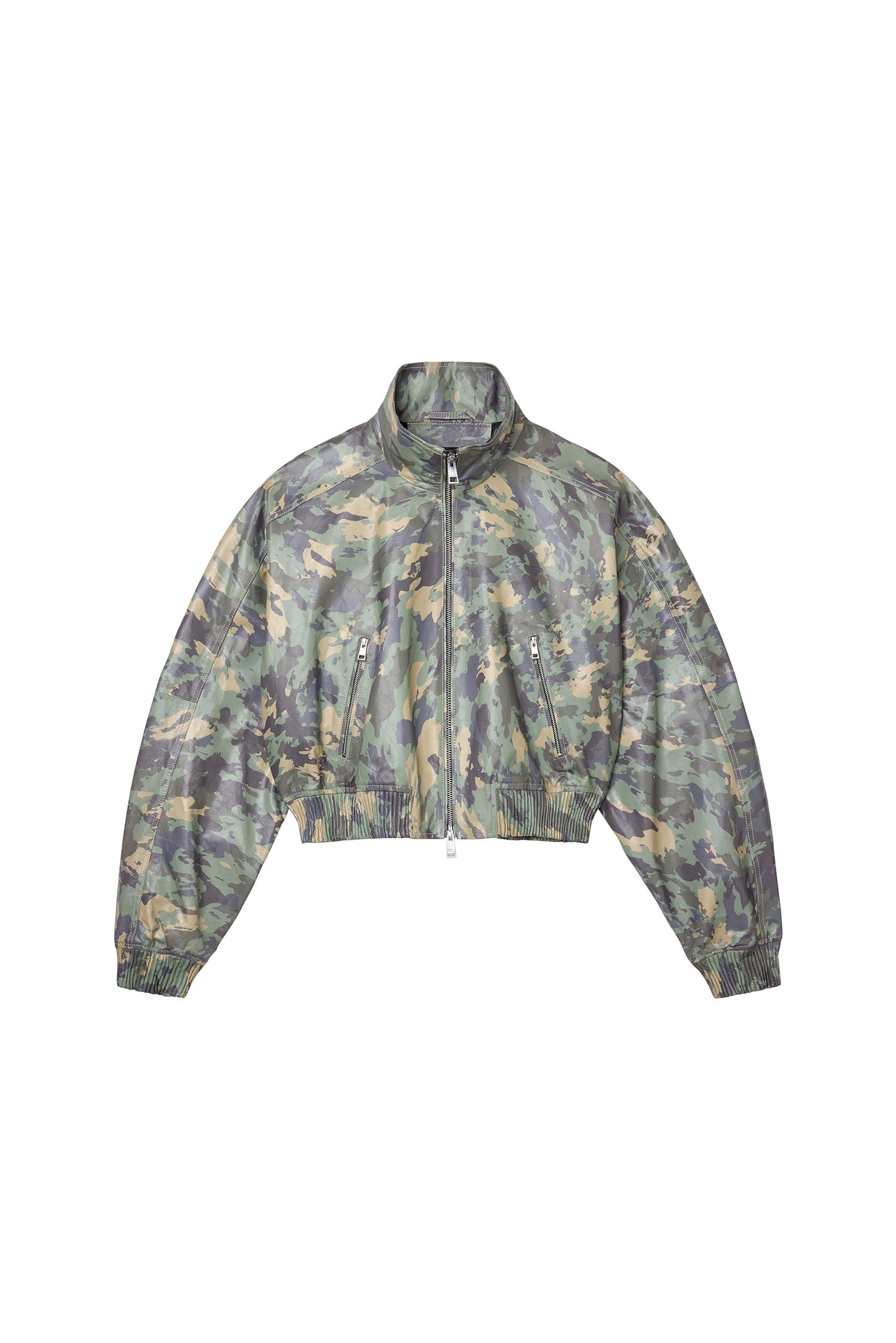 Painted Camo Leather Jacket