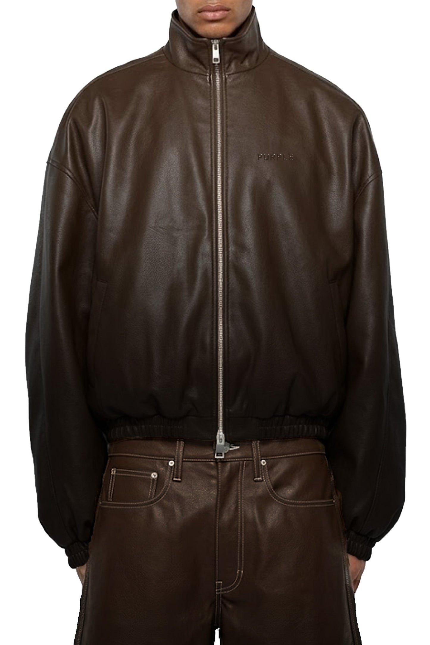 Leather Track Jacket