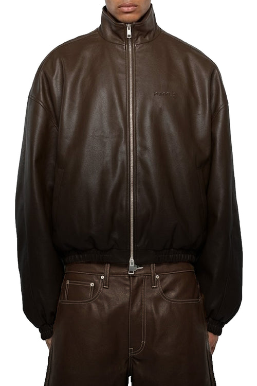 Leather Track Jacket