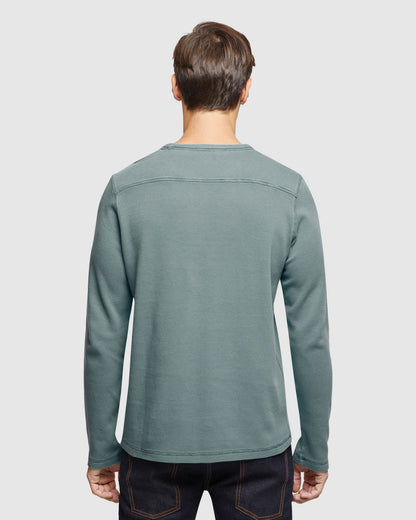 Albert Waffle Crew Neck Long Sleeve Tee